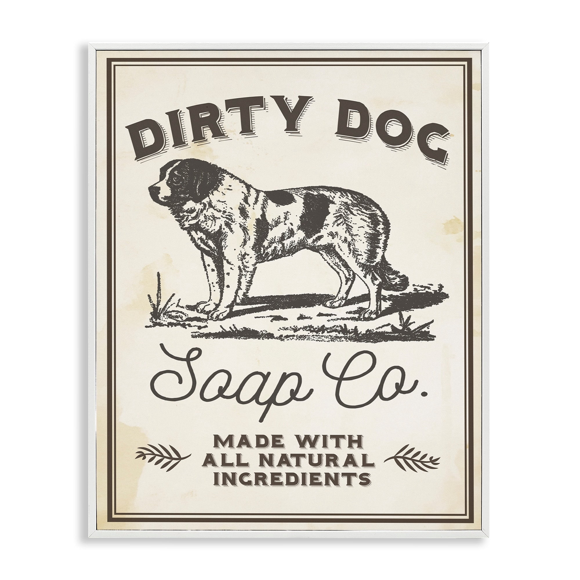 Stupell Industries Dirty Dog Soap Co Vintage Sign, 16 x 20,Design by Daphne Polselli