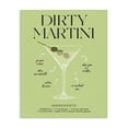 thumbnail image 1 of Stupell Industries Contemporary Dirty Martini Green Recipe Canvas Art, 16 x 20, by Lettered and Lined, 1 of 8