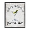thumbnail image 1 of Stupell Industries Mid-Century Dirty Martini Social Club Black Floating Frame Canvas Art, 17 x 21, by Lettered and Lined, 1 of 8
