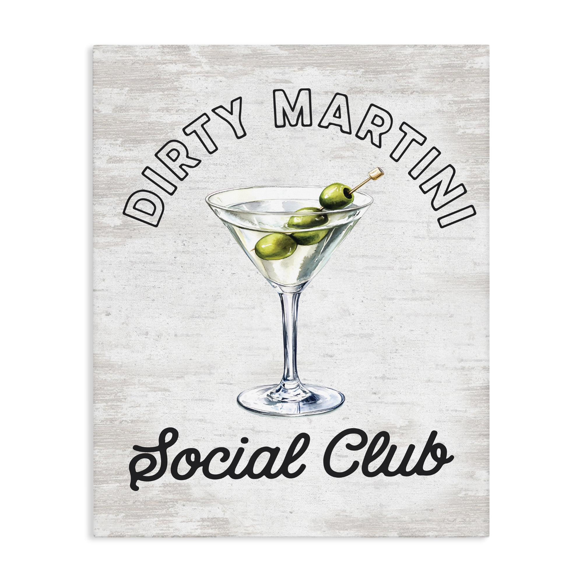 Stupell Industries Dirty Martini Social Club Canvas Wall Art, design by Lettered and Lined