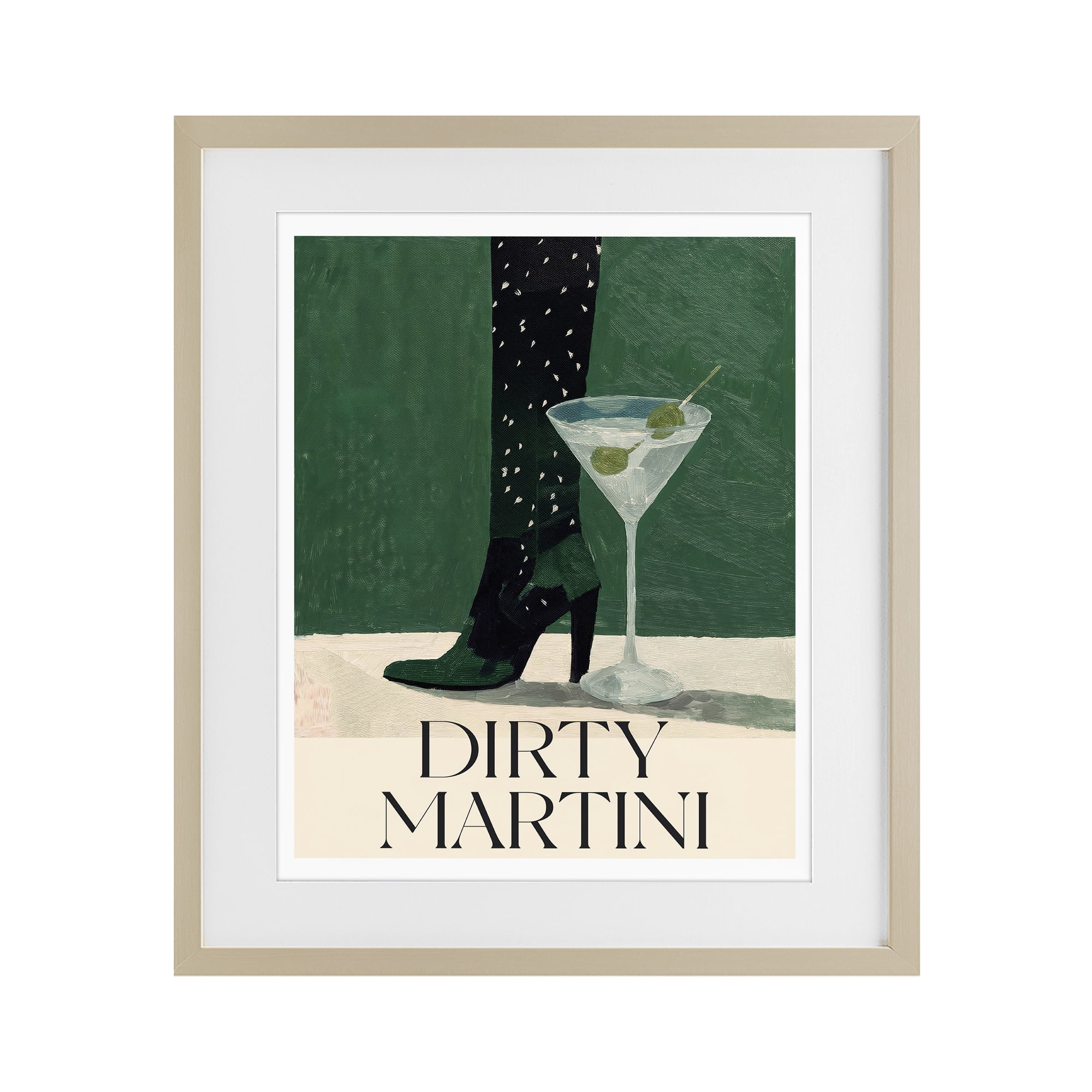 Stupell Industries Dirty Martini Stylish Heel Birch Framed Print Under Glass, design by Lettered and Lined