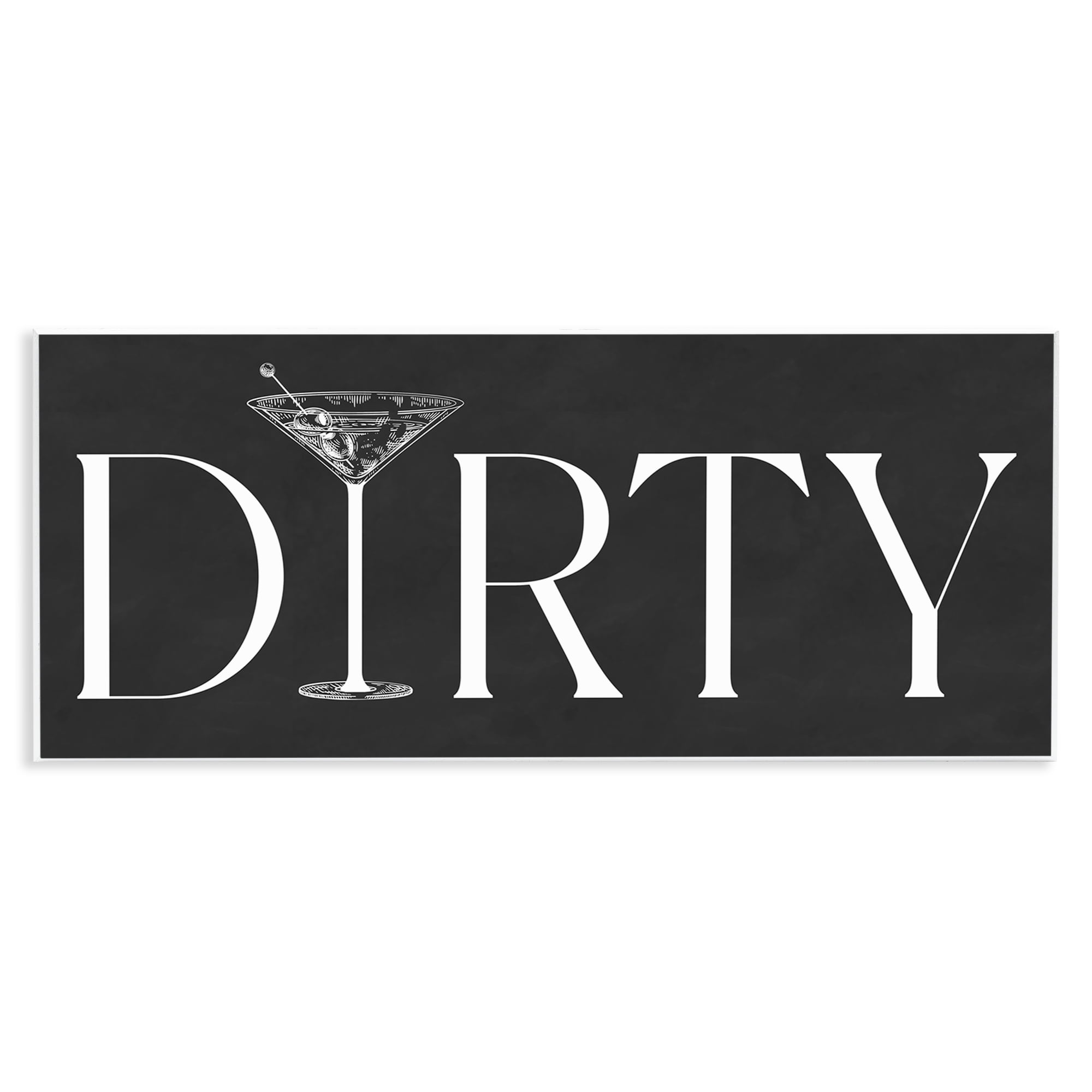 Stupell Industries Dirty Martini with Chalkboard Lettering Wall Plaque Art, design by Lettered and Lined