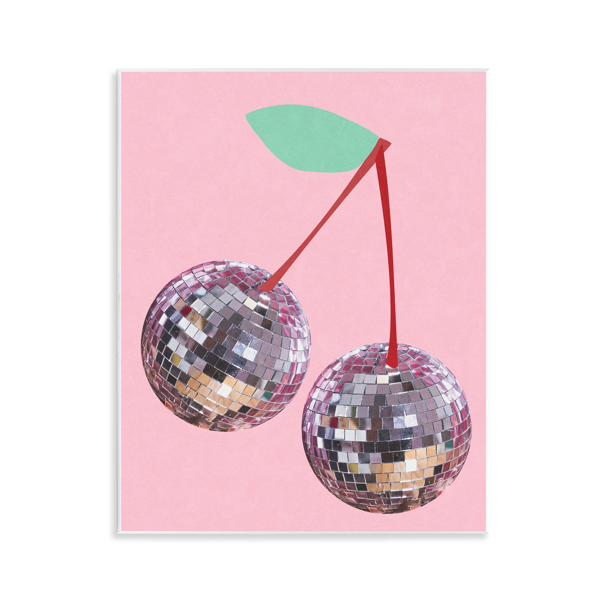 Stupell Industries Disco Ball Cherries Novelty & Humor Painting Unframed Art Print Wall Art, 11 x 14