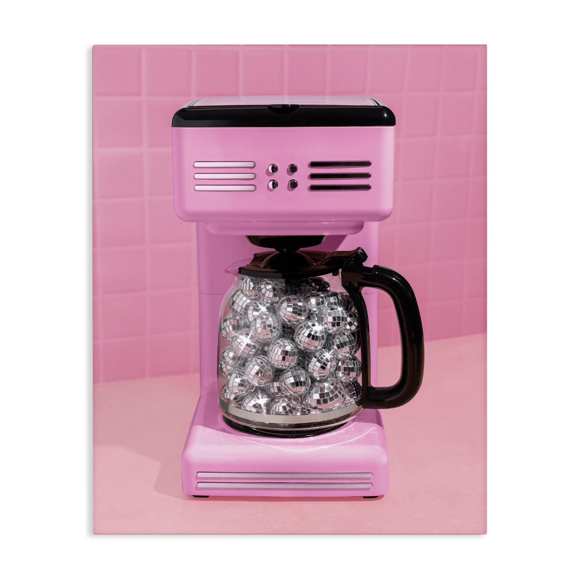 Stupell Industries Disco Coffee Over Pink Canvas Wall Art, design by LISH Creative