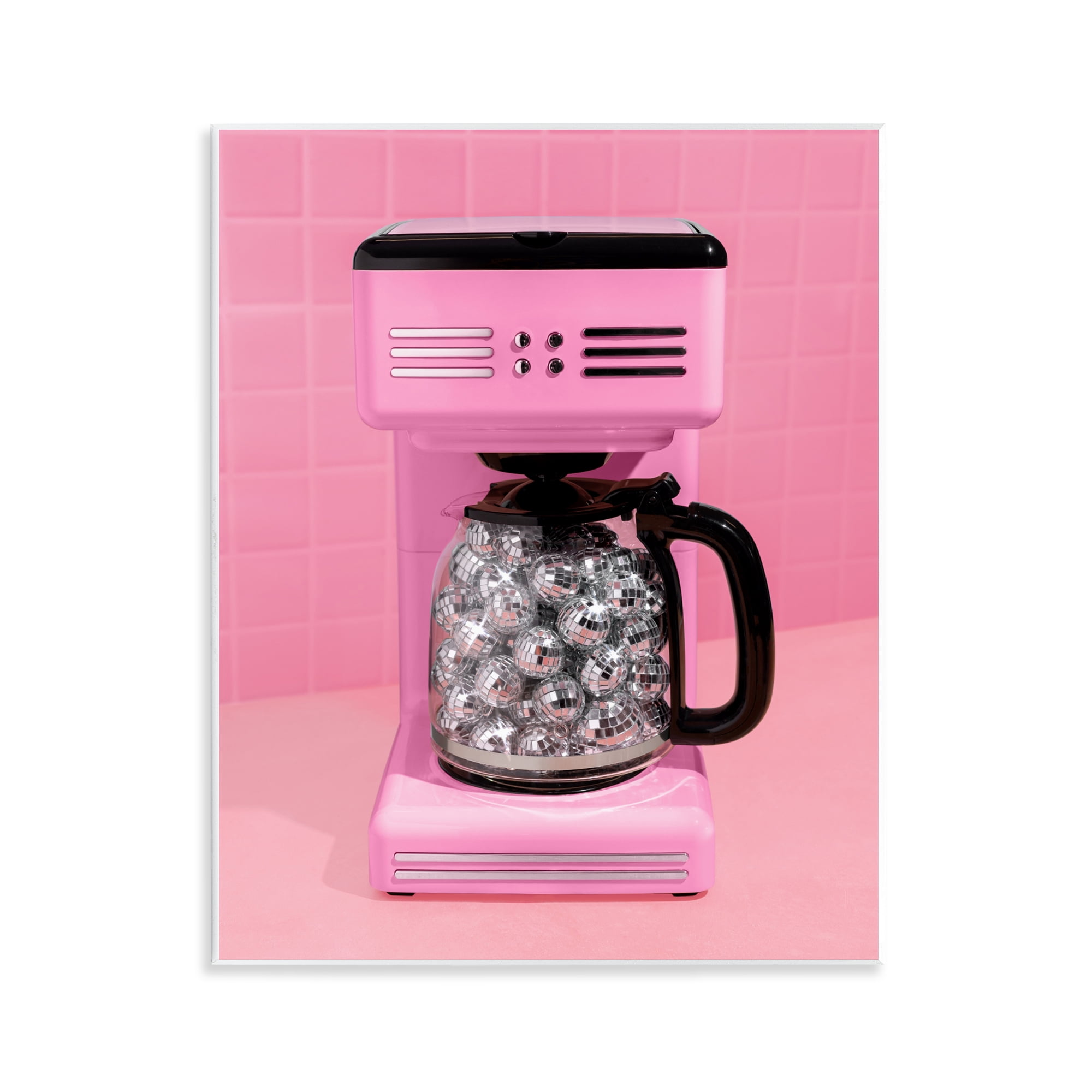 Stupell Industries Disco Coffee Over Pink Wall Plaque Art, design by LISH Creative