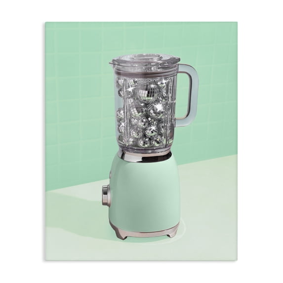 Stupell Industries Contemporary Disco Drink Blender over Green Canvas Art, 24 x 30, by LISH Creative