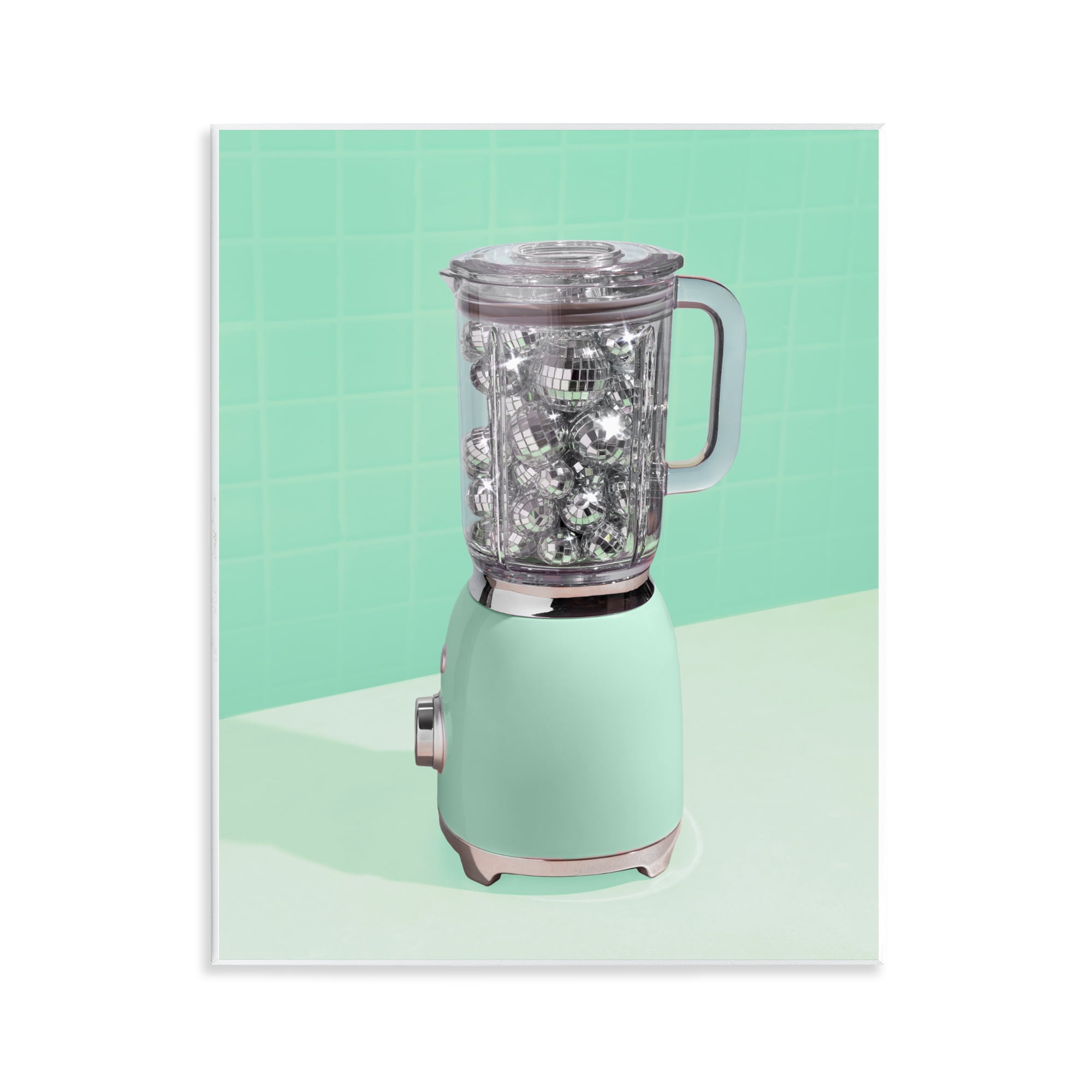 Stupell Industries Disco Drink Blender over Green Wall Plaque Art, design by LISH Creative