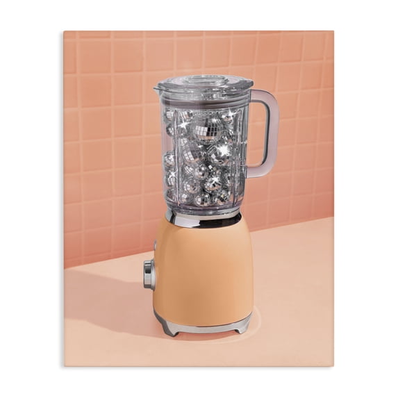 Stupell Industries Contemporary Disco Drink Blender over Orange Canvas Art, 24 x 30, by LISH Creative
