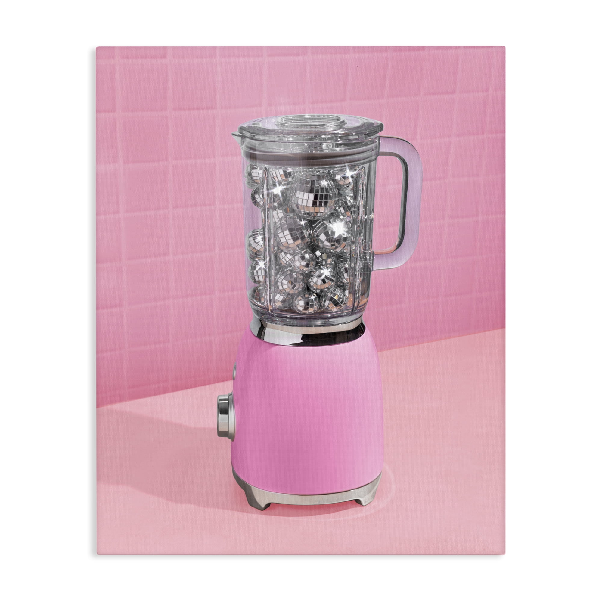 Stupell Industries Disco Drink Blender over Pink Canvas Wall Art, design by LISH Creative