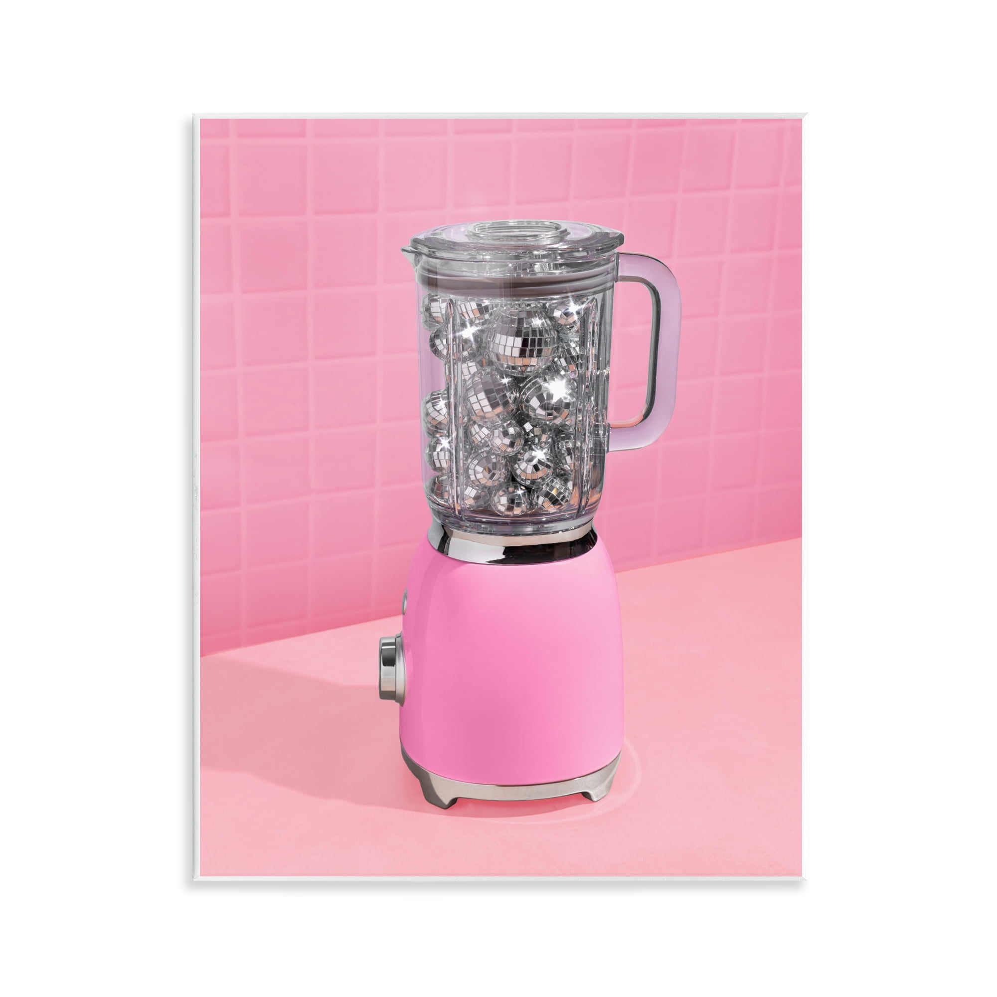 Stupell Industries Disco Drink Blender over Pink Wall Plaque Art, design by LISH Creative