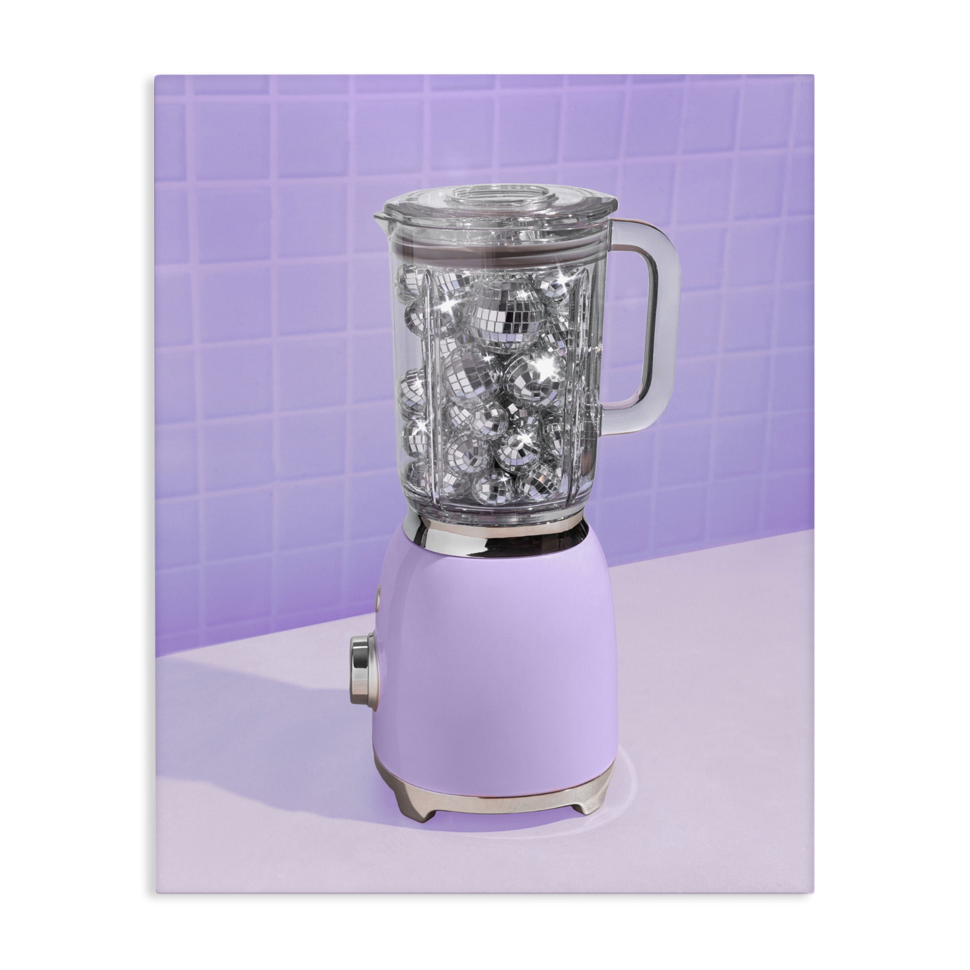 Stupell Industries Disco Drink Blender over Purple Canvas Wall Art, design by LISH Creative