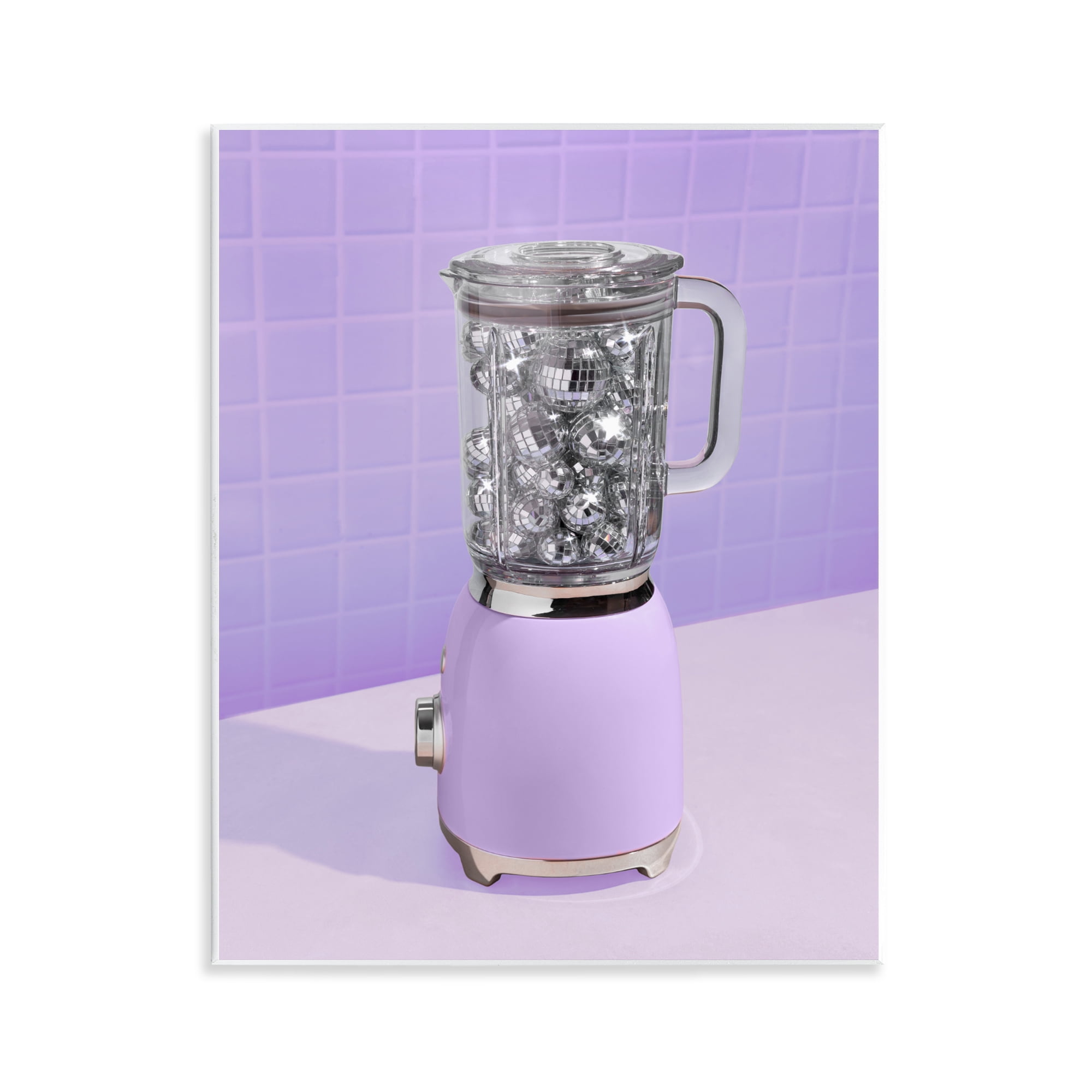 Stupell Industries Disco Drink Blender over Purple Wall Plaque Art, design by LISH Creative