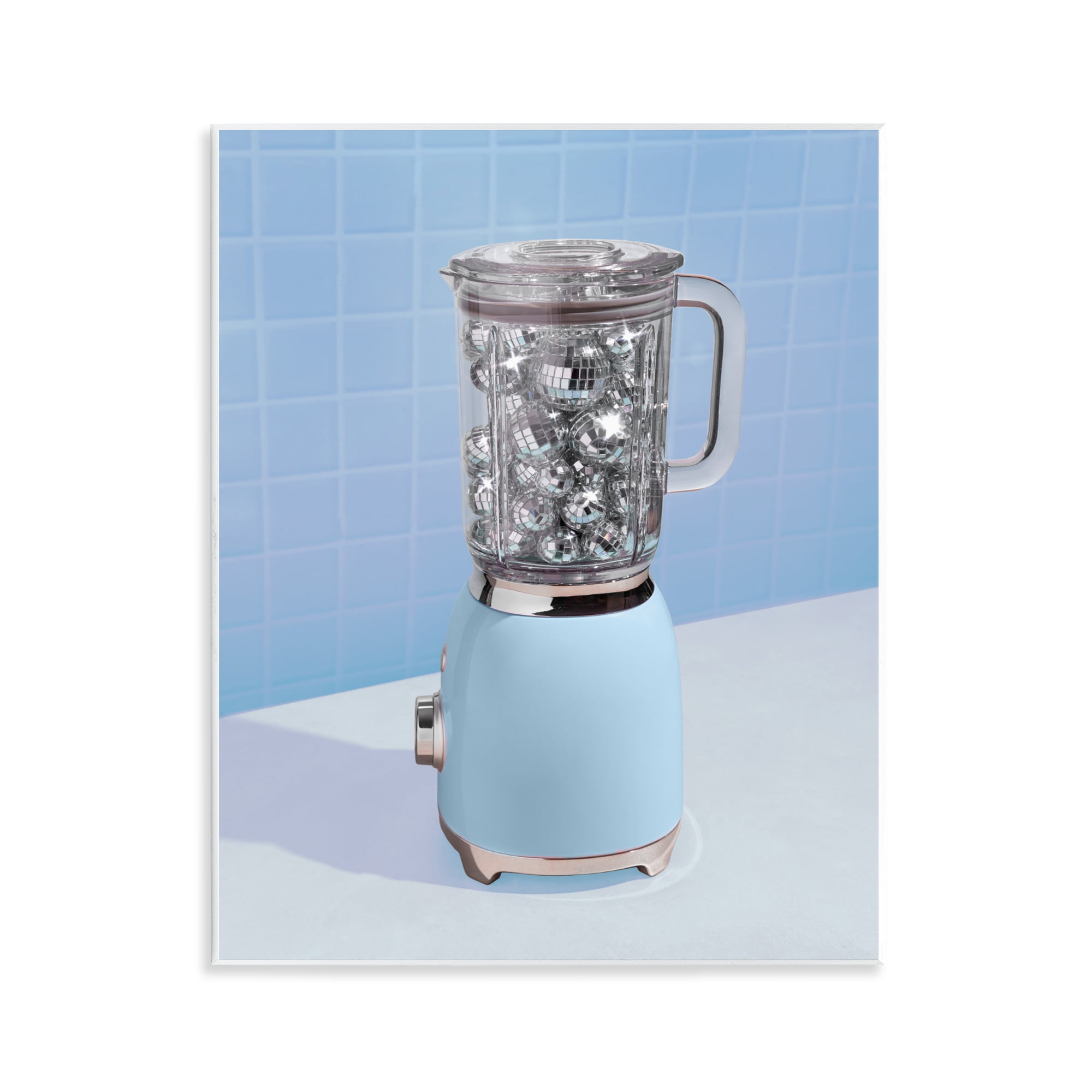 Stupell Industries Disco Drink Mixer over Blue Wall Plaque Art, design by LISH Creative