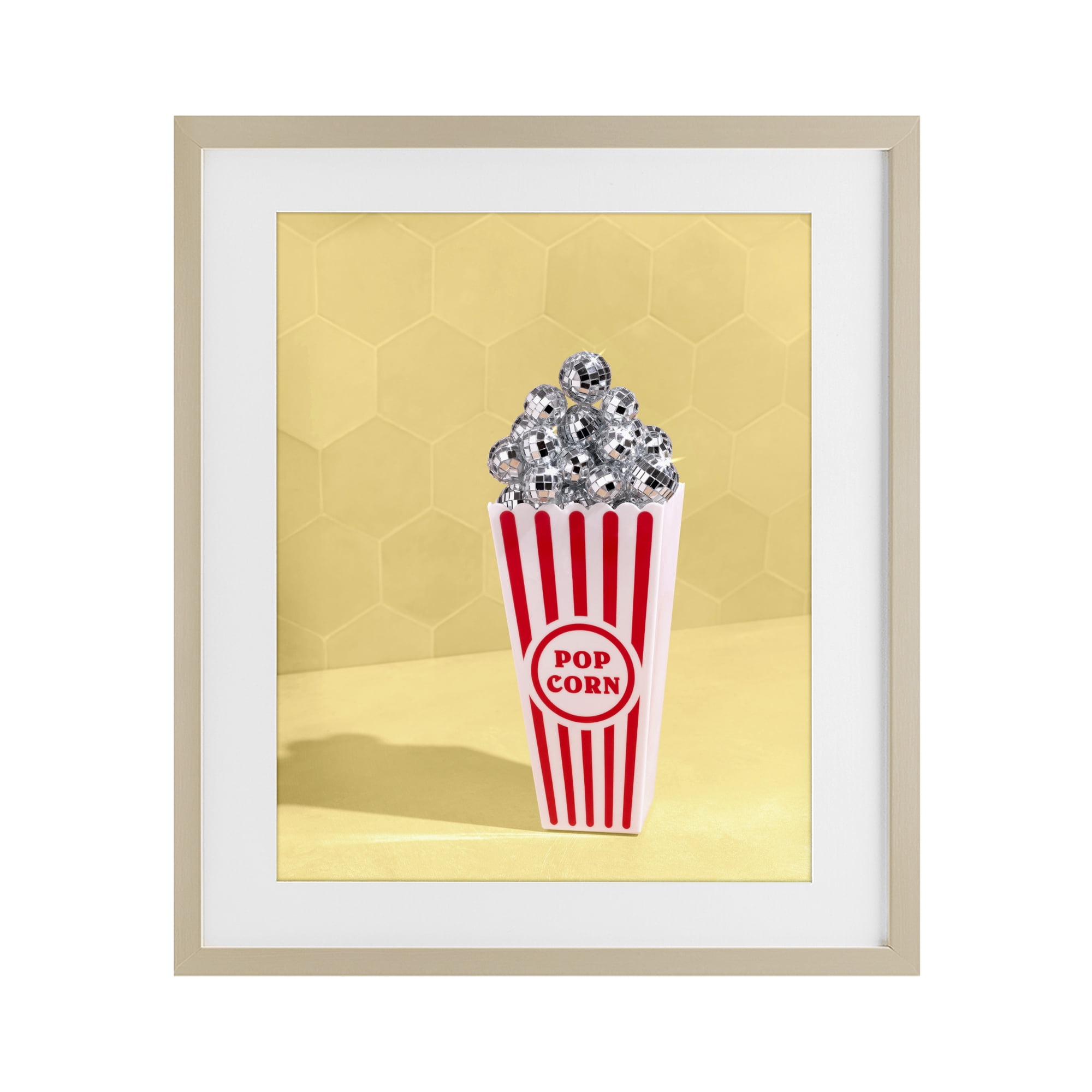 Stupell Industries Disco Filled Popcorn Birch Framed Print Under Glass, design by LISH Creative