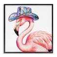 thumbnail image 1 of Stupell Industries Art Deco Disco Hat on Flamingo Black Framed Giclee Art, 12 x 12, by Amanda Greenwood, 1 of 7