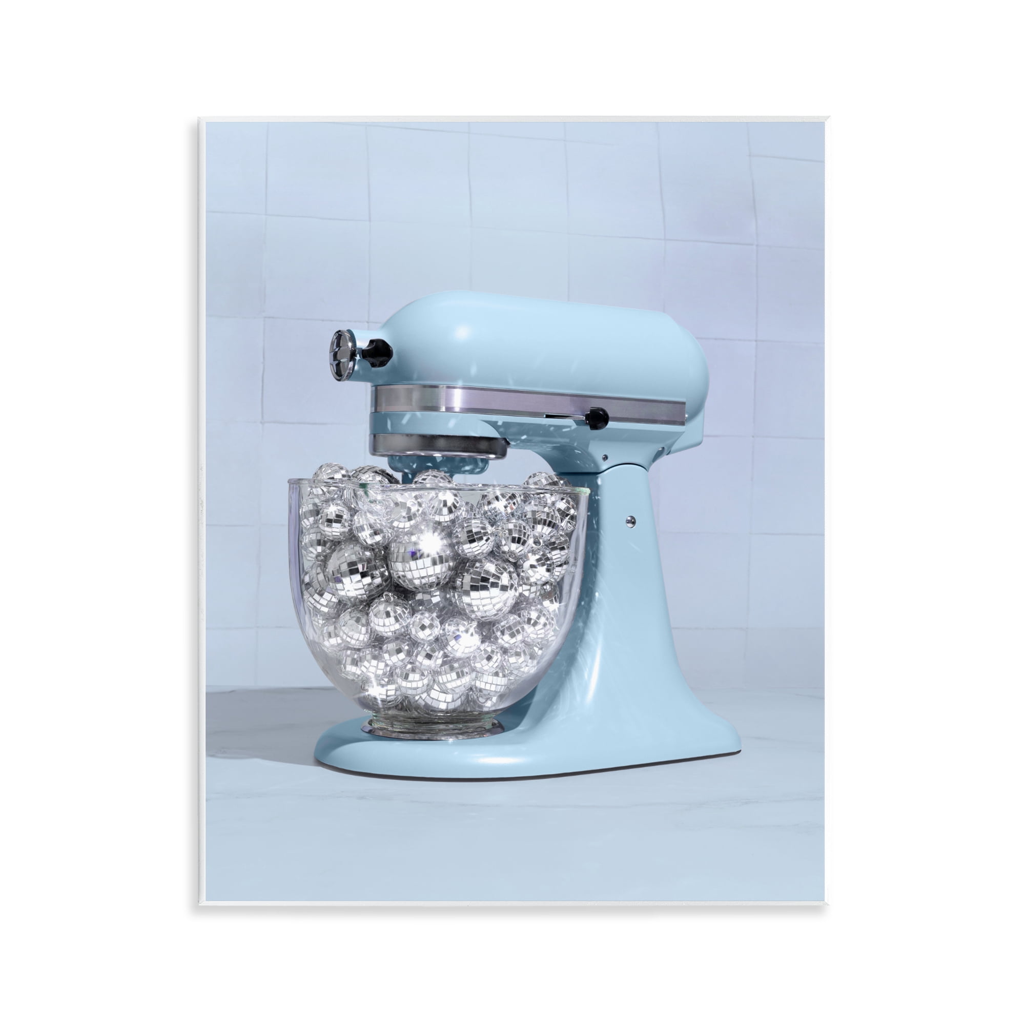 Stupell Industries Disco Kitchen Mixer over Blue Wall Plaque Art, design by LISH Creative