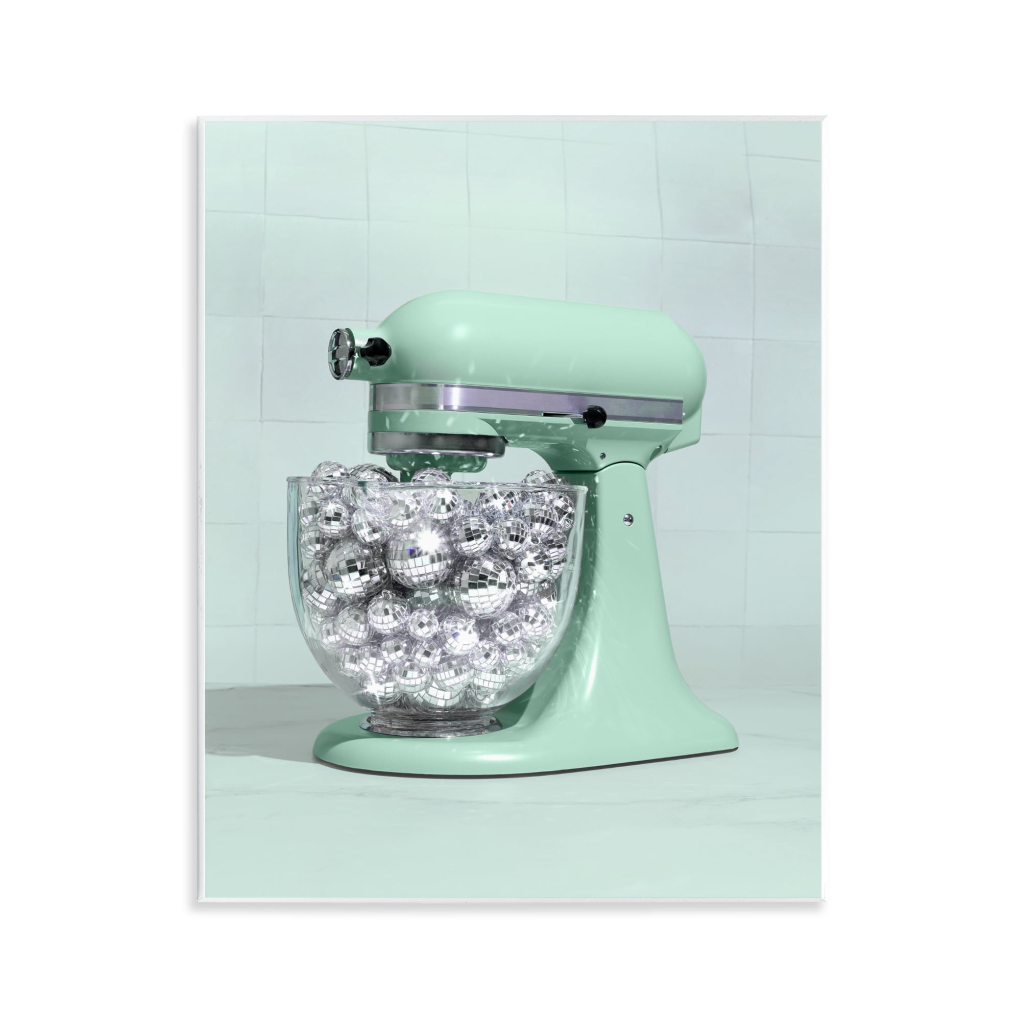 Stupell Industries Disco Kitchen Mixer over Green Wall Plaque Art, design by LISH Creative