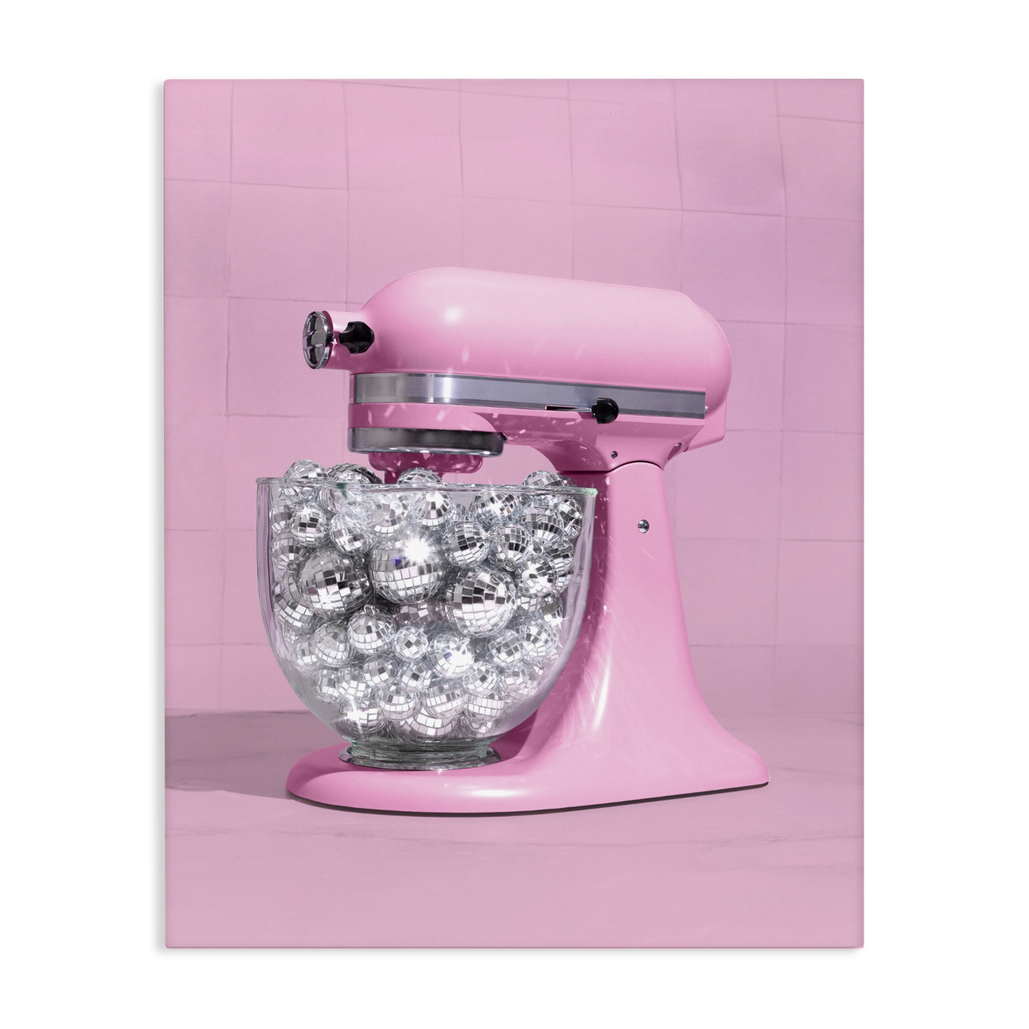 Stupell Industries Disco Kitchen Mixer over Pink Canvas Wall Art, design by LISH Creative