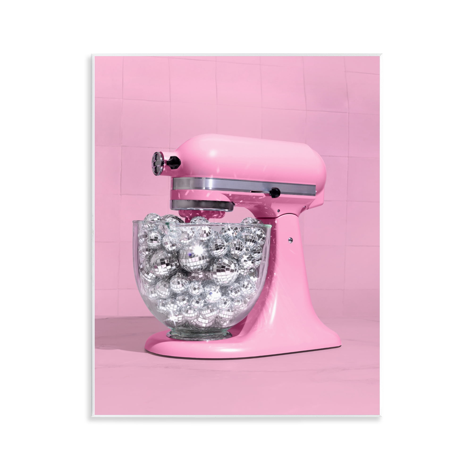 Stupell Industries Disco Kitchen Mixer over Pink Wall Plaque Art, design by LISH Creative