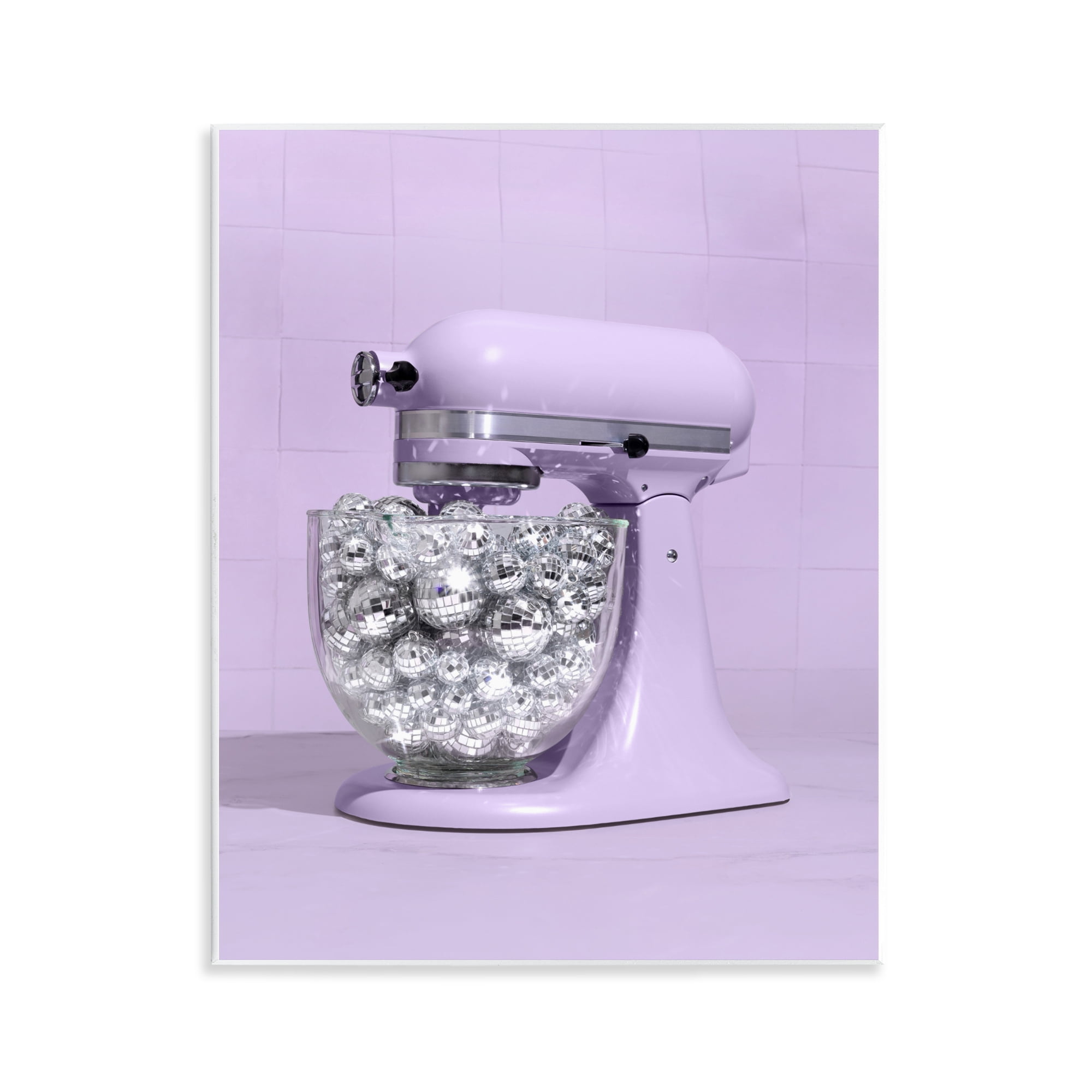 Stupell Industries Disco Kitchen Mixer over Purple Wall Plaque Art, design by LISH Creative