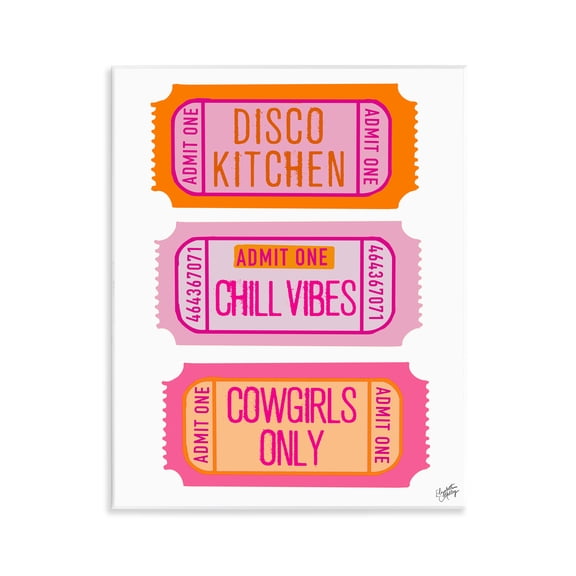 Stupell Industries Disco Kitchen Phrase Tickets Text & Numbers Painting Unframed Art Print Wall Art, 11 x 14