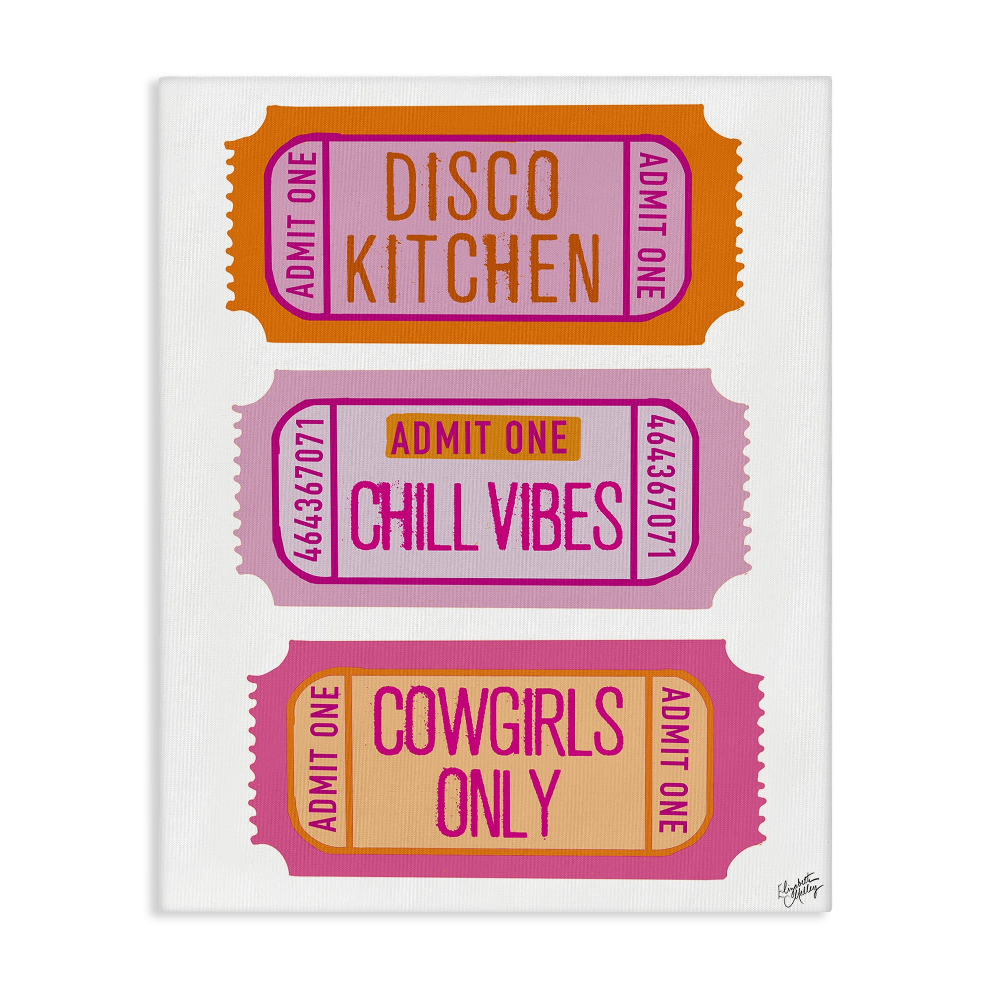 Stupell Industries Disco Kitchen Phrase Tickets Text & Numbers Painting Wrapped Canvas Art Print Wall Art, 30 x 40