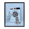 thumbnail image 1 of Stupell Industries Eclectic Disco Laundry Machine over Blue Black Floating Frame Canvas Art, 17 x 21, by LISH Creative, 1 of 8