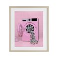 thumbnail image 1 of Stupell Industries Eclectic Disco Laundry Machine over Pink Birch Framed Print Under Glass, 17 x 21, by LISH Creative, 1 of 8