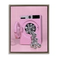 thumbnail image 1 of Stupell Industries Eclectic Disco Laundry Machine over Pink Brown Floating Frame Canvas Art, 17 x 21, by LISH Creative, 1 of 8