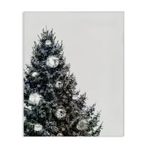 Stupell Industries Disco Ornaments on Tree Holiday Painting Gallery Wrapped Canvas Art Print Wall Art, 16 x 20