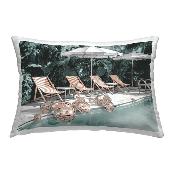 Stupell Industries Disco Pool Scene Decorative Printed Throw Pillow Design by Ziwei Li