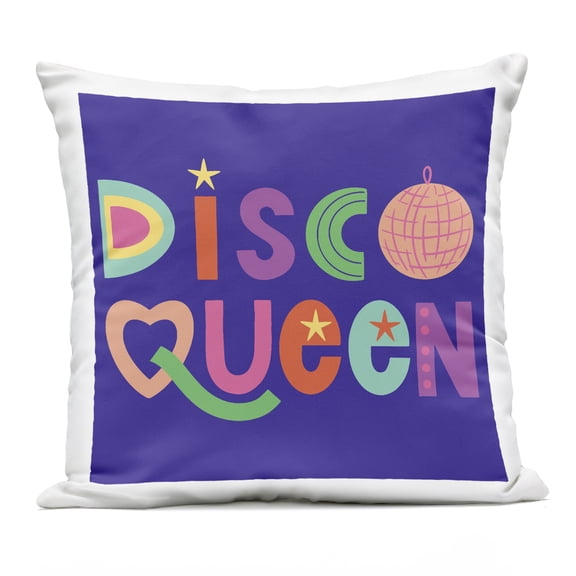 Stupell Industries Disco Queen with Retro Letters Design by Sazerelli Designs Outdoor Printed Pillow