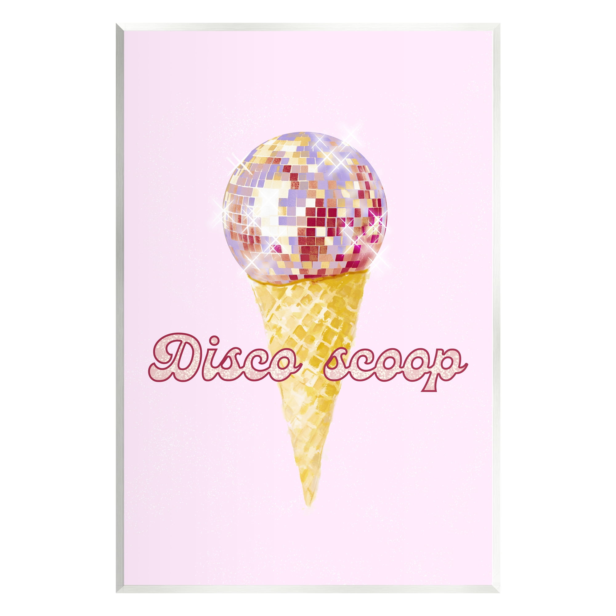 Stupell Industries Disco Scoop Ice Cream Food & Beverage Painting Unframed Art Print Wall Art, 10 x 15