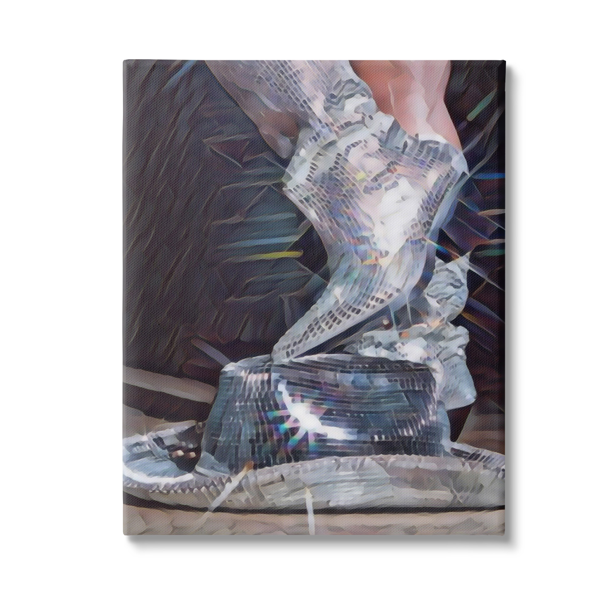 Stupell Industries Disco Sparkles Cowgirl Novelty Painting Gallery Wrapped Canvas Art Print Wall Art, 36 x 48