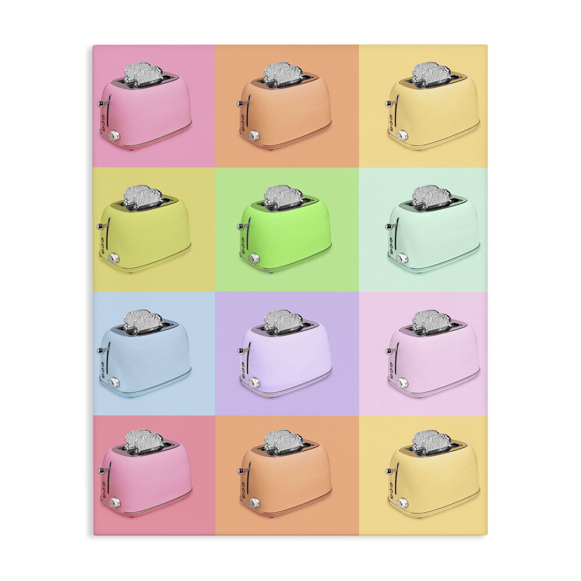 Stupell Industries Disco Toaster Oven Collage Canvas Wall Art, design by LISH Creative