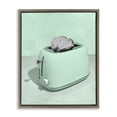 thumbnail image 1 of Stupell Industries Contemporary Disco Toaster Over Green Brown Floating Frame Canvas Art, 25 x 31, by LISH Creative, 1 of 8