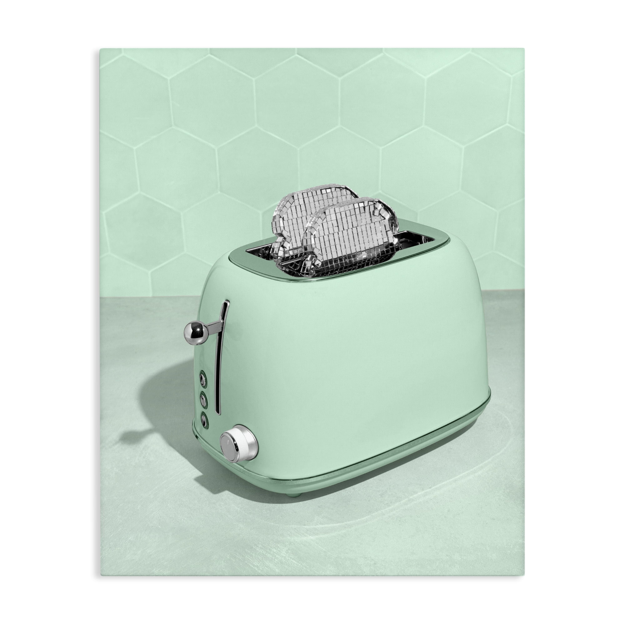 Stupell Industries Disco Toaster Over Green Canvas Wall Art, design by LISH Creative