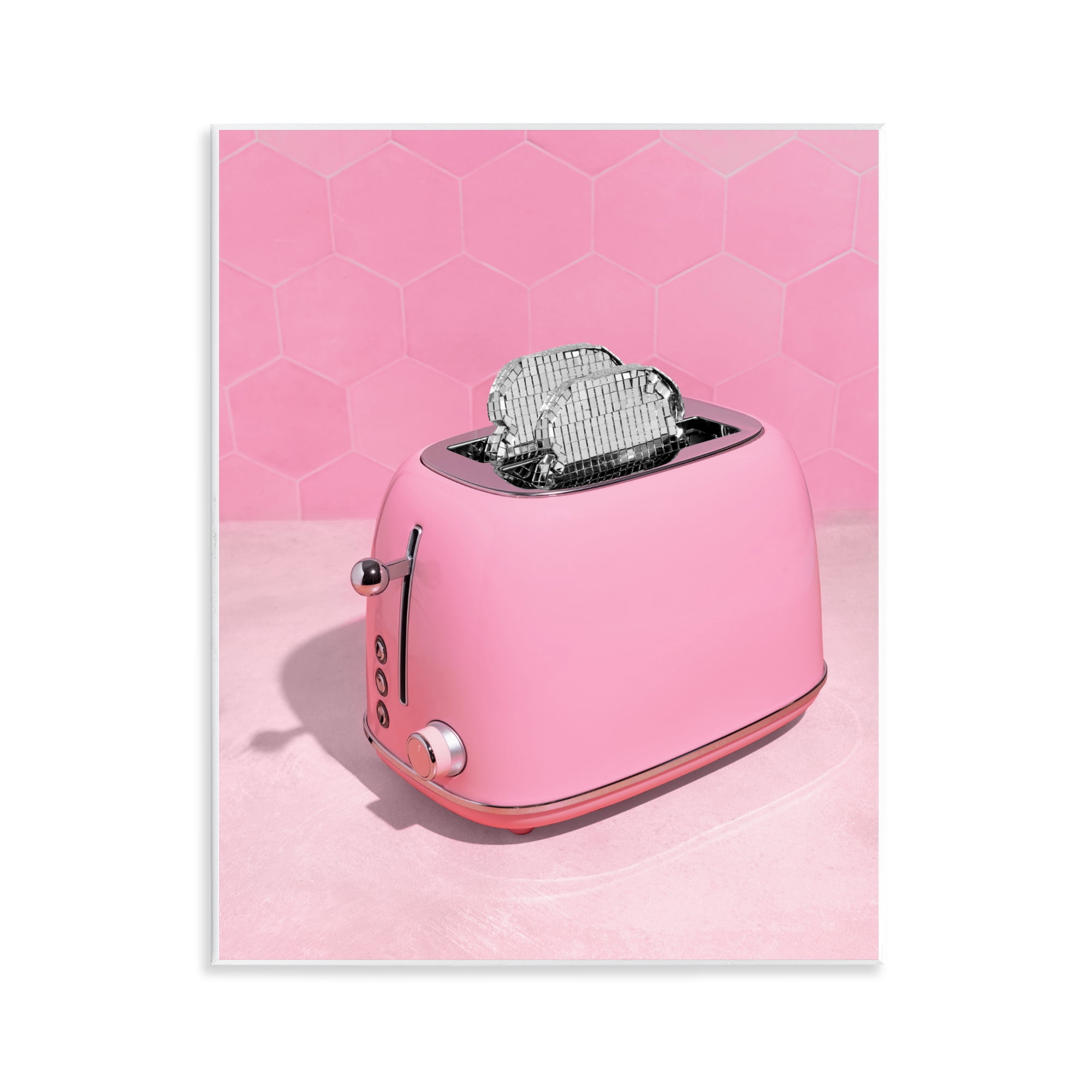 Stupell Industries Disco Toaster over Pink Wall Plaque Art, design by LISH Creative