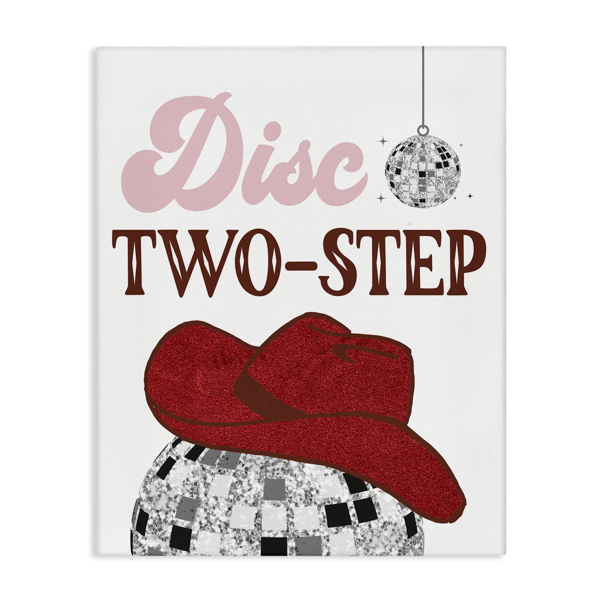 Stupell Industries Disco Two-Step Phrase Text & Numbers Painting Wrapped Canvas Art Print Wall Art, 16 x 20