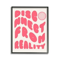Stupell Industries Disconnect From Reality Typography Painting Black Framed Art Print Wall Art, 11 x 14