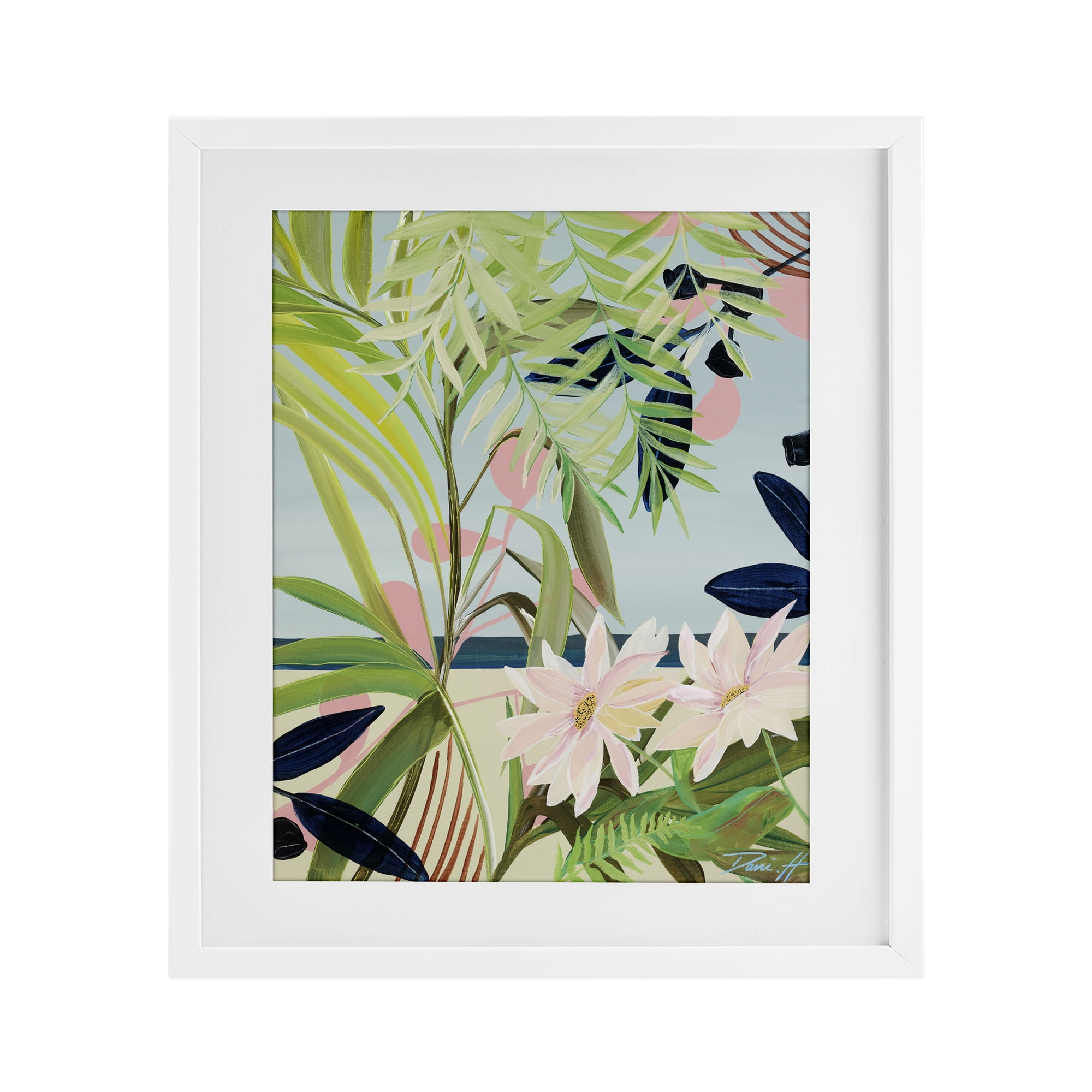 Stupell Industries Discovery of Lush Plants White Framed Print Under Glass, design by Dani Heyward