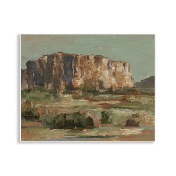 Stupell Industries Distant Canyon Mesa Landscape Landscape & Nature Painting Unframed Art Print Wall Art, 14 x 11