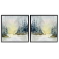 thumbnail image 1 of Stupell Industries Distant Deer Bear Pine Trees Landscape & Nature Painting Black Framed Art Print Wall Art, 17 x 17, Set of 2, 1 of 2