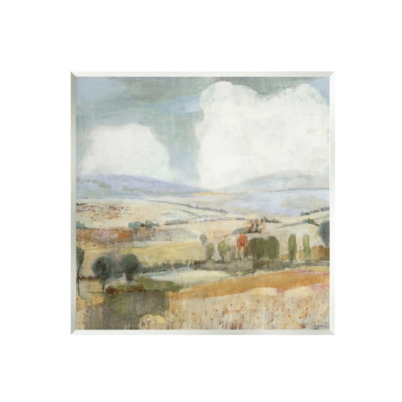 Stupell Industries Distant Farmland Trees Quaint Rural Landscape Scene Painting Unframed Art Print Wall Art, Design by Jill Martin