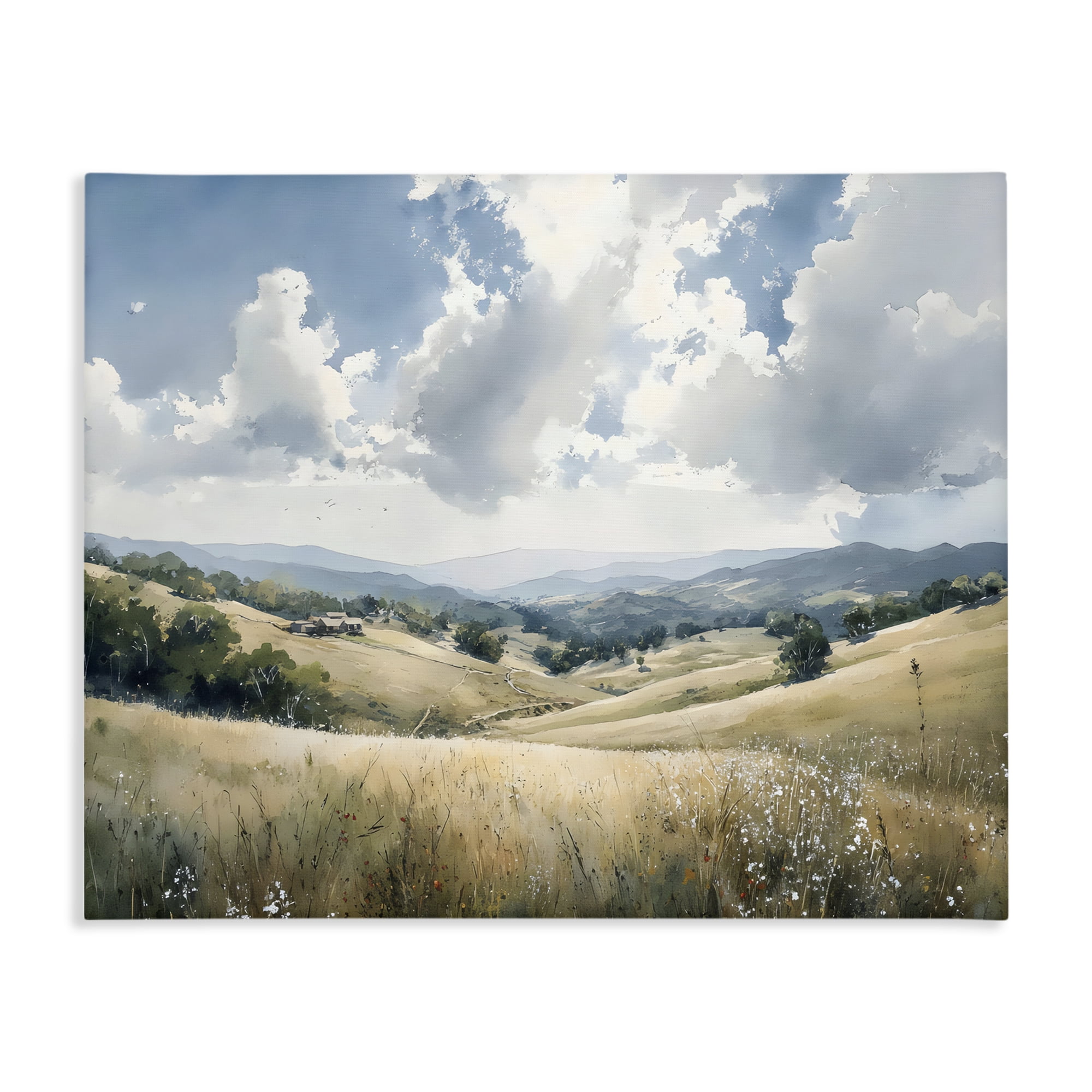 Stupell Industries Distant Hill House in Meadow Canvas Wall Art, design by Franklyn Gregory