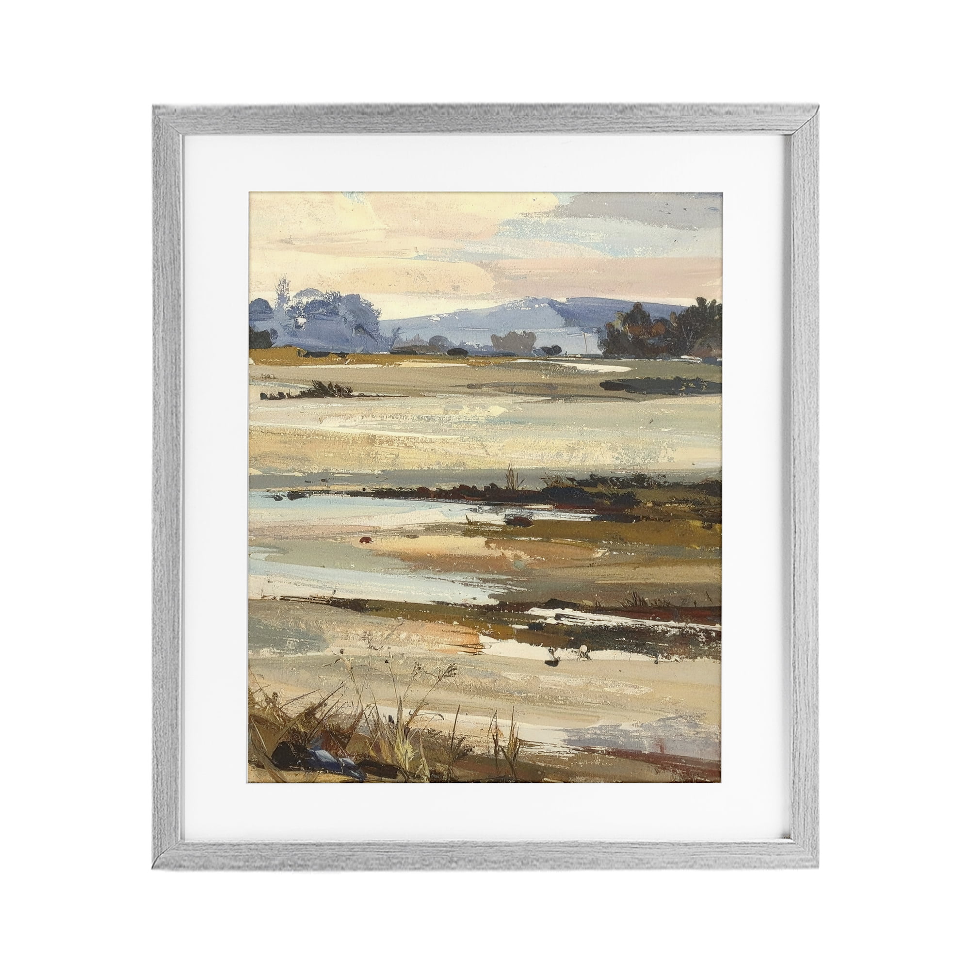Stupell Industries Distant Horizon Portrayal Gray Framed Print Under Glass, design by Alonza Saunders