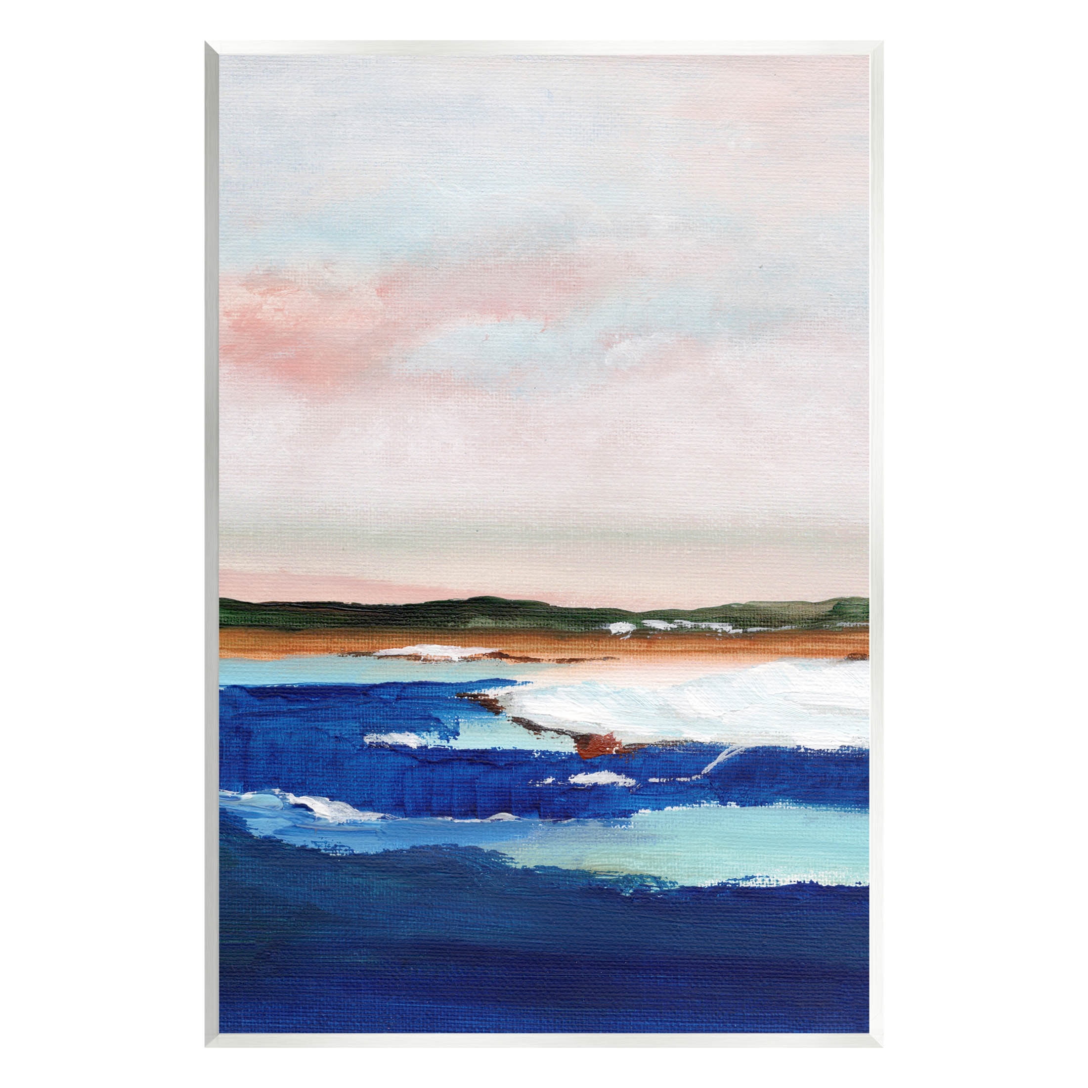 Stupell Industries Distant Land Ocean Waves Painting Painting Unframed Art Print Wall Art, Design by Nikita Jariwala