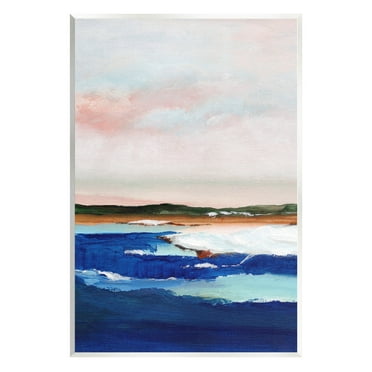 Stupell Industries Distant Land Ocean Waves Painting Painting Unframed Art Print Wall Art, Design by Nikita Jariwala