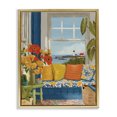 thumbnail image 1 of Stupell Industries Bohemian Distant Lighthouse Window View Gold Floating Frame Canvas Art, 25 x 31, by Lisa R Dumm, 1 of 8