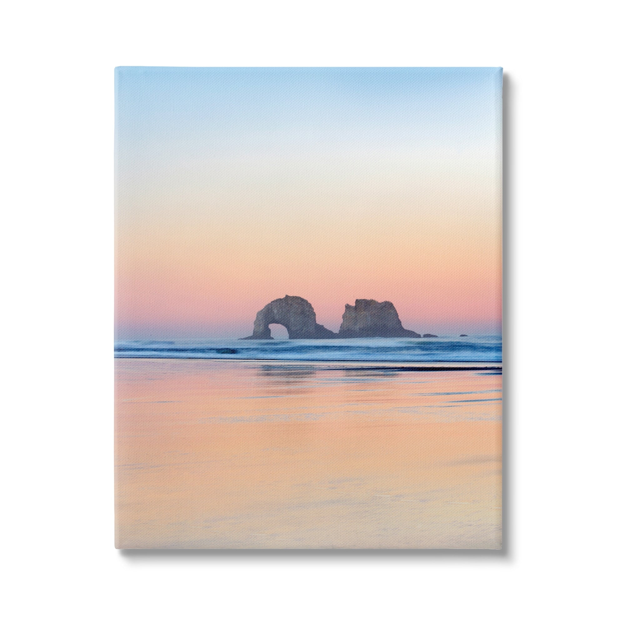 Stupell Industries Distant Ocean Cliffs Sunrise Coastal Photography Gallery Wrapped Canvas Print Wall Art